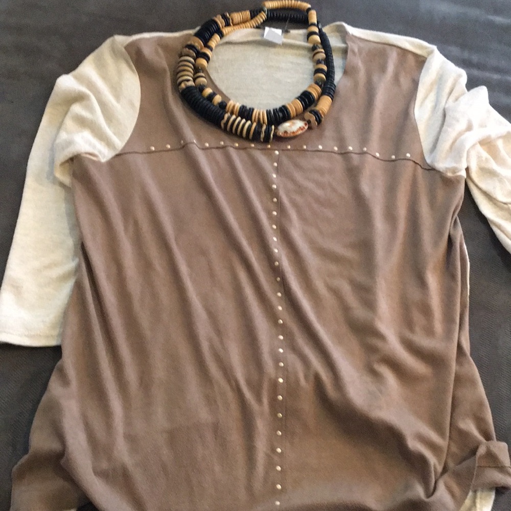 bianca suede look top